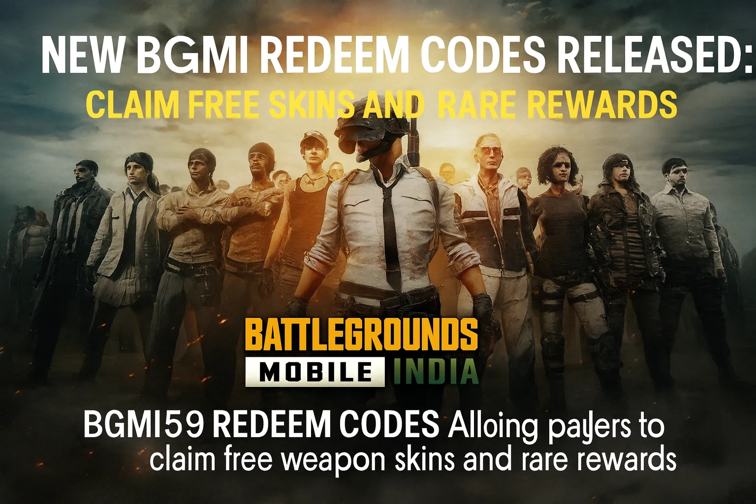 Battlegrounds Mobile India (BGMI) has officially released 59 new redeem codes, allowing players to unlock a wide range of in-game cosmetic items, weapon skins, and exclusive rewards for free. These codes are part of BGMI’s ongoing reward system and are available for a limited time.
