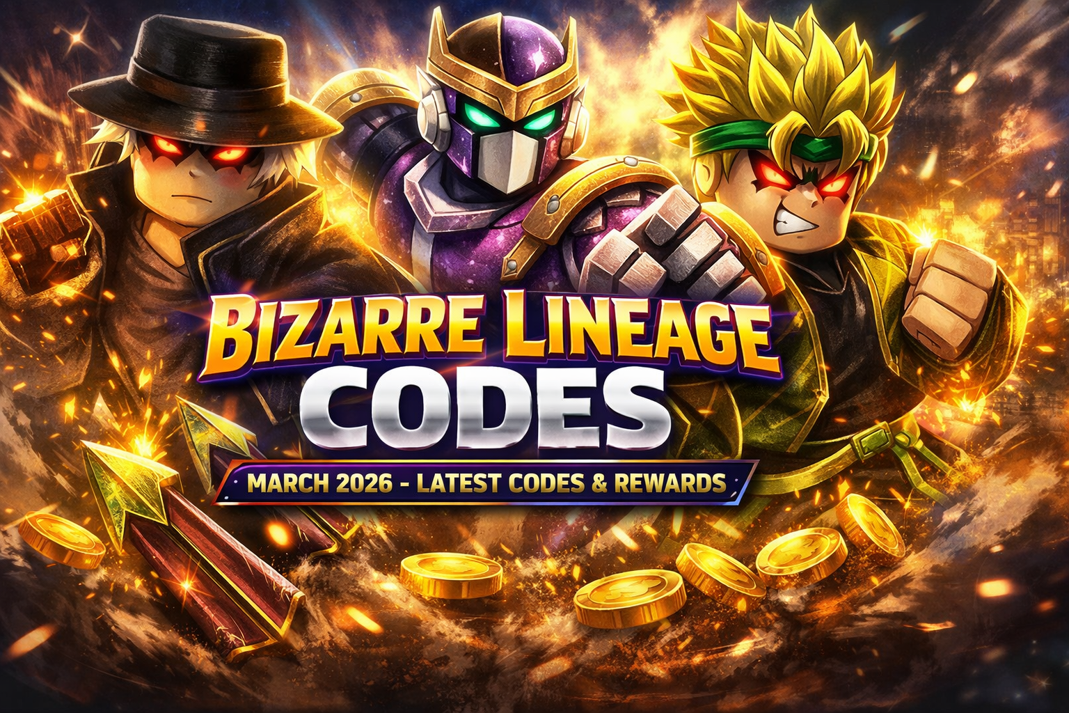 If you’re actively playing Bizarre Lineage (March 2026) on Roblox, you already know how important free rewards can be. From Stand rerolls to extra cash and rare items, redeem codes can give you a serious boost — especially in the early and mid-game grind.